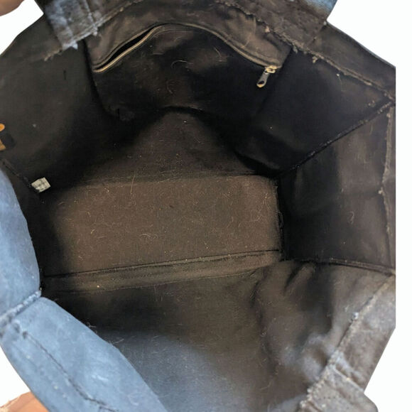 Barnes & Noble Canvas Tote Bag Zip Compartment Book Lover's Quotes Black Bag - Picture 5 of 9